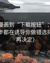 从黑料漫画到“下载按钮”：截图鉴别每一步都在诱导你做错选择（看完再决定）