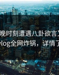 大V在傍晚时刻遭遇八卦欲言又止，糖心vlog全网炸锅，详情了解