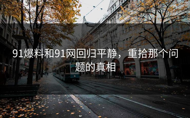 91爆料和91网回归平静,重拾那个问题的真相 91爆料和91网回归平静,重拾那个问题的真相